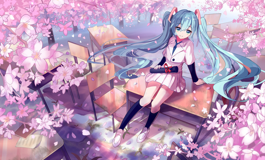 hatsune miku (vocaloid and 1 more) drawn by siji_(szh5522)
