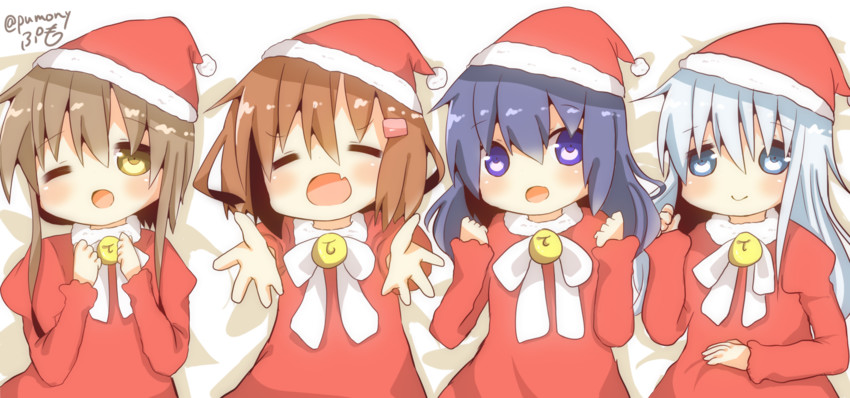 hibiki, inazuma, ikazuchi, and akatsuki (kantai collection) drawn by pumo_(kapuchiya)