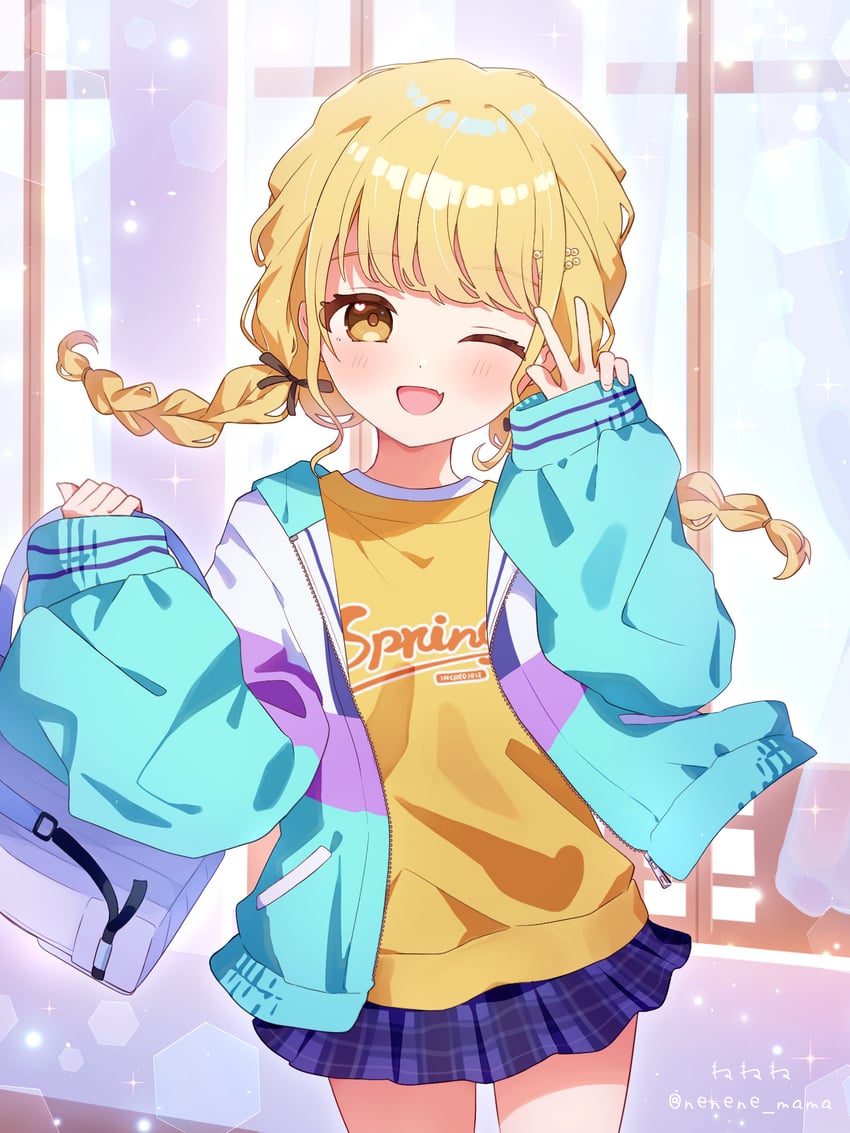 fujita kotone (idolmaster and 1 more) drawn by nene_man