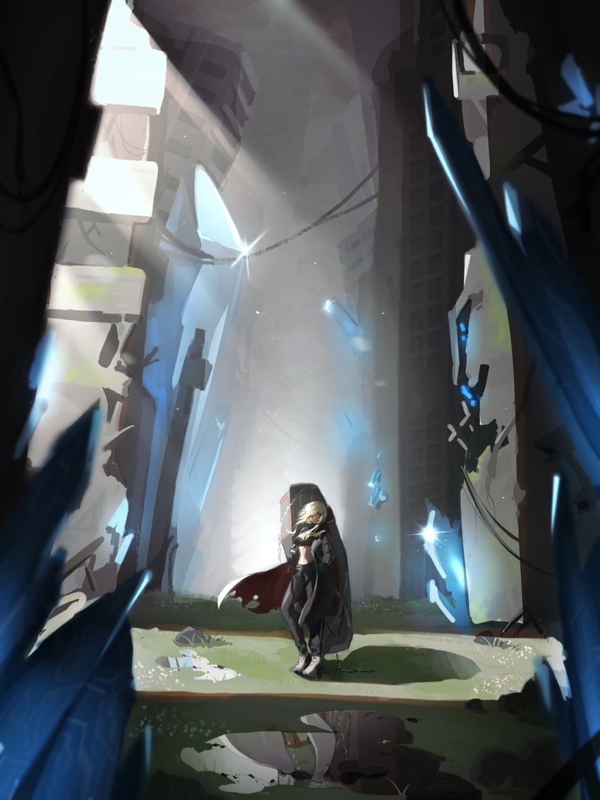 grave and abe (goddess of victory: nikke) drawn by uko_tiao