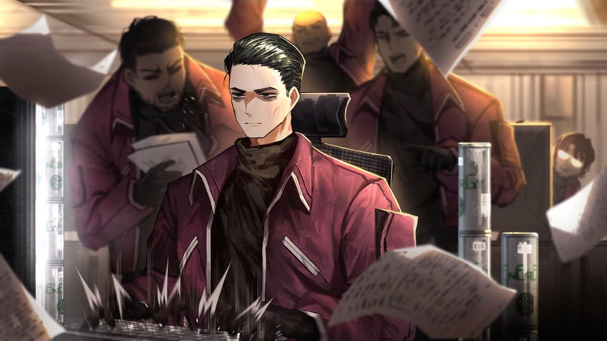 meursault and gregor (project moon and 1 more) drawn by nai_ga