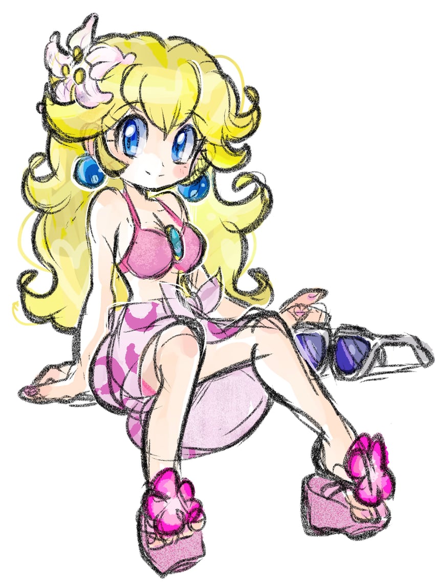 princess peach (mario and 1 more) drawn by rakugaki_shitagari-ya