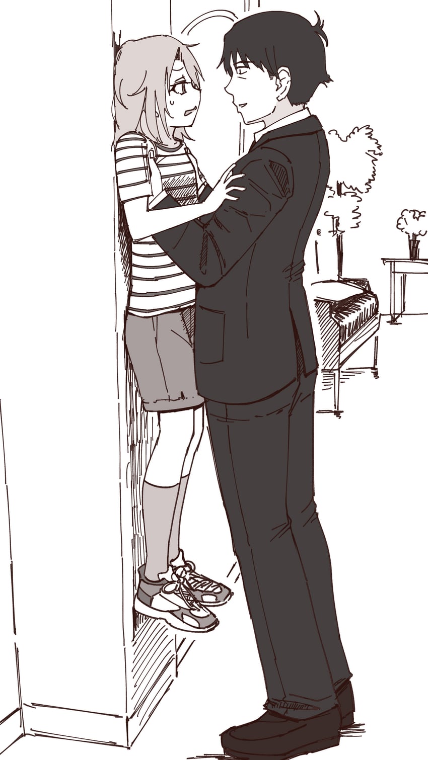 producer and yuuki haru (idolmaster and 1 more) drawn by inu_chikushou