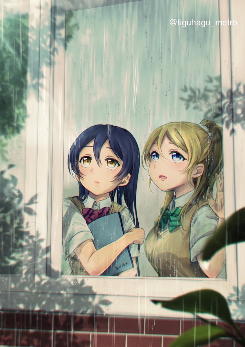 sonoda umi and ayase eli (love live! and 1 more) drawn by suito