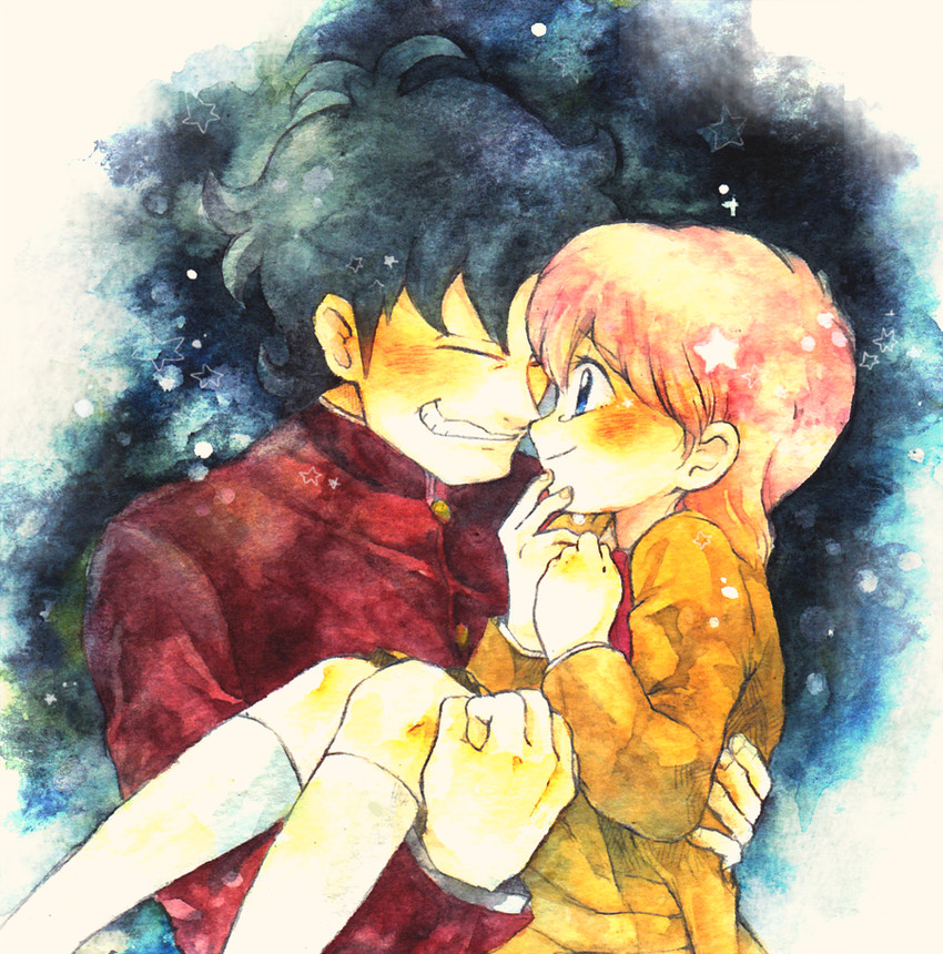 kawa yui and ichidou rei (high school! kimengumi) drawn by momiji_(lucario)