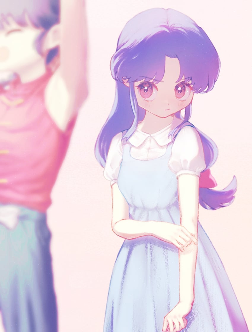 tendou akane and saotome ranma (ranma 1/2) drawn by aru_(t2kwe)