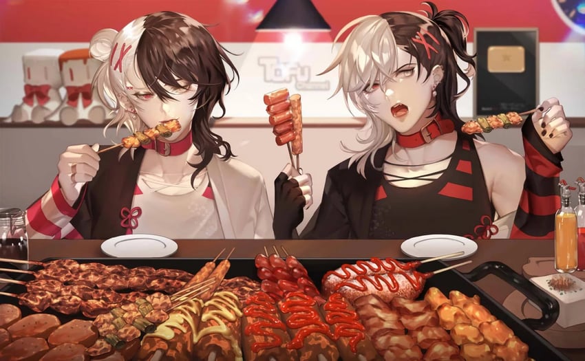 salty tofu and sweet tofu (food fantasy) drawn by dp_(dapang106)