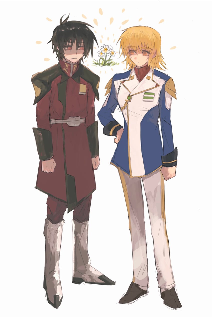 cagalli yula athha and shinn asuka (gundam and 2 more) drawn by she_(morianosu)