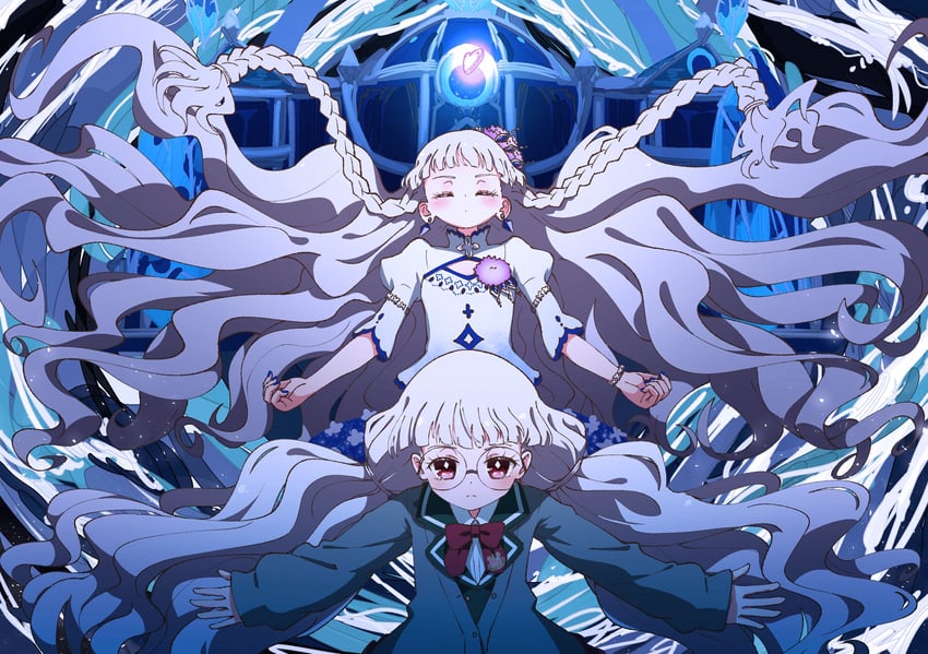 koda michiru and miichiru (pretty series and 2 more) drawn by ruru_ashihara