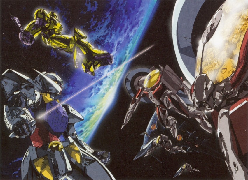 turn a gundam, sumo, and mahiroo (gundam and 1 more)