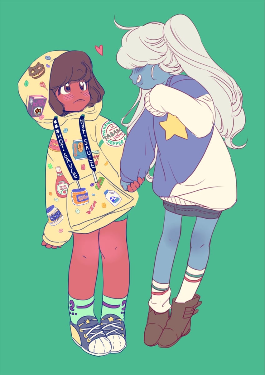 sapphire, ruby, and cookie cat (steven universe) drawn by chuong