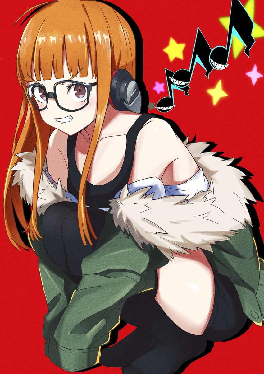 sakura futaba (persona and 1 more) drawn by showhey!!