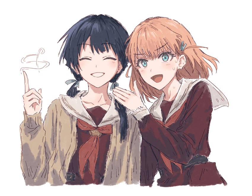 hinoshita kaho and murano sayaka (love live! and 1 more) drawn by bullfalk