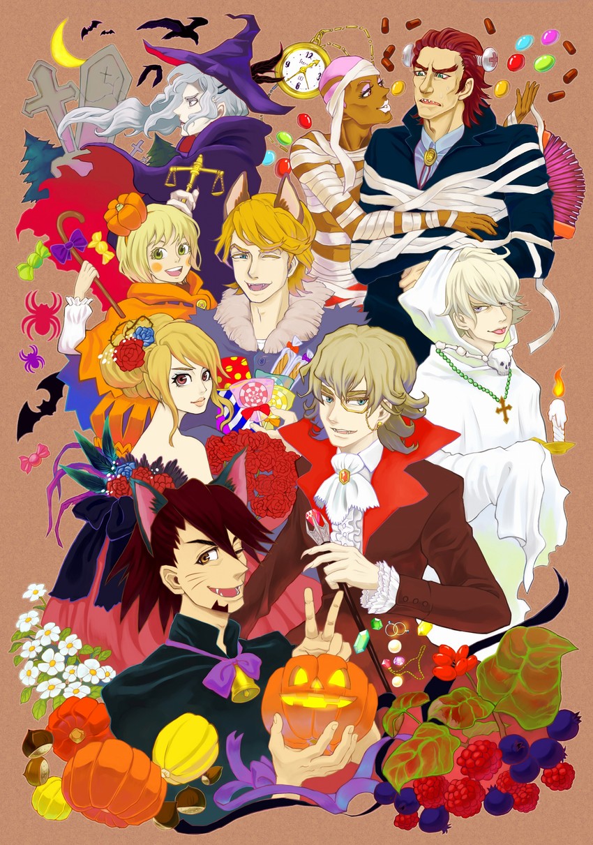 barnaby brooks jr., kaburagi t. kotetsu, ivan karelin, huang baoling, karina lyle, and 5 more (tiger & bunny) drawn by moroe684
