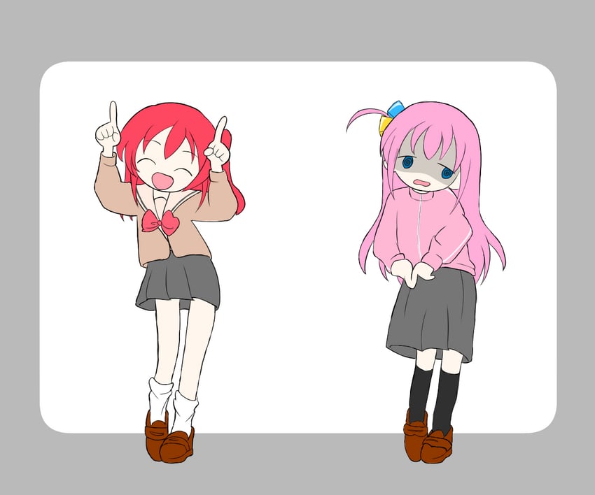 gotoh hitori and kita ikuyo (bocchi the rock! and 2 more) drawn by k-s-mato877