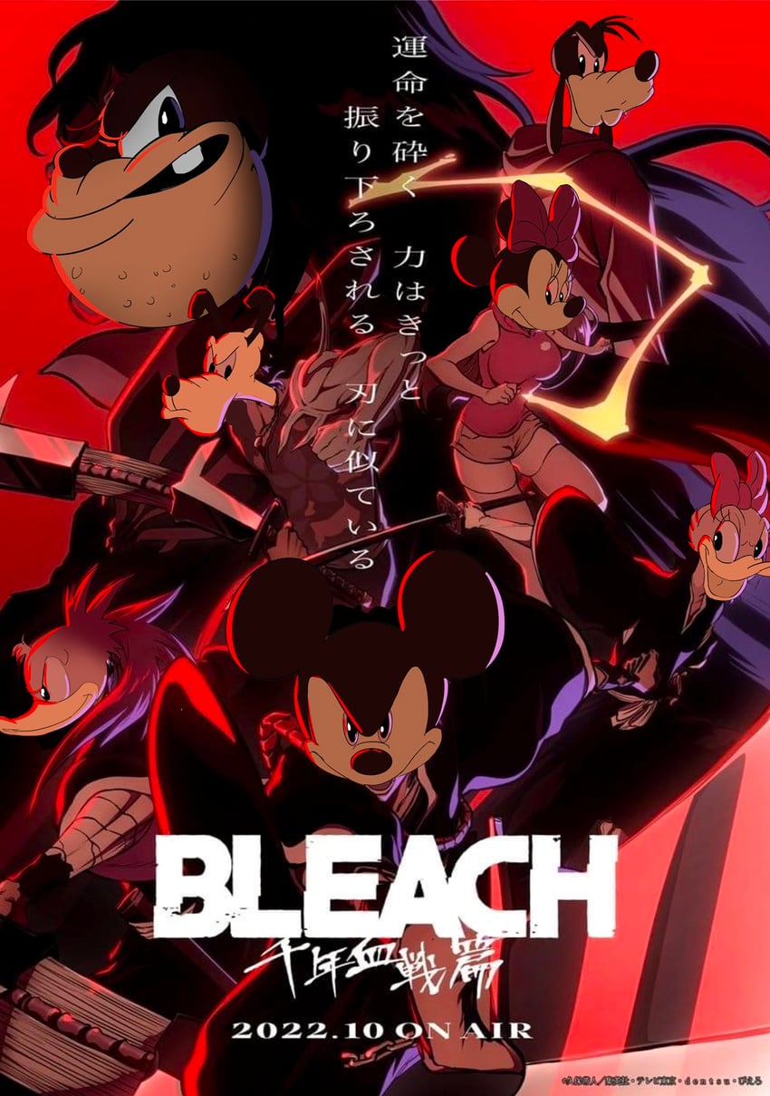 mickey mouse, minnie mouse, donald duck, daisy duck, goofy, and 2 more (bleach and 2 more)