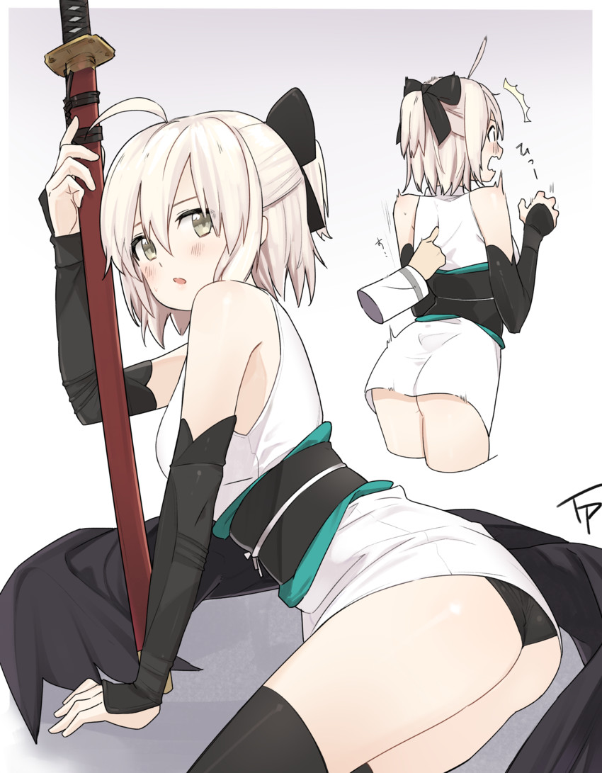 okita souji (fate and 1 more) drawn by fpanda