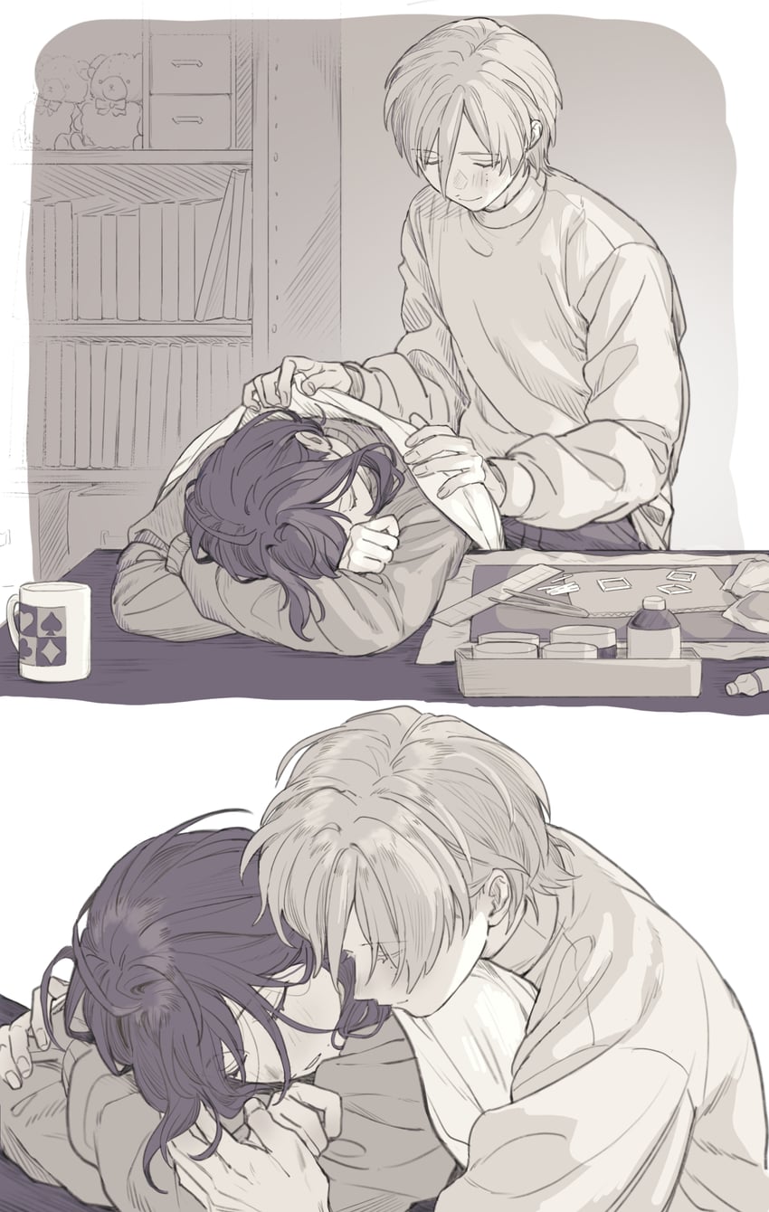 ayase mayoi and kazehaya tatsumi (ensemble stars!) drawn by 0000972