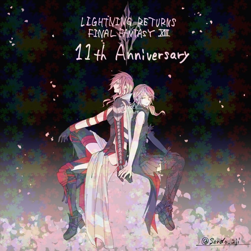 lightning farron and lumina (final fantasy and 2 more) drawn by sendo_2ji