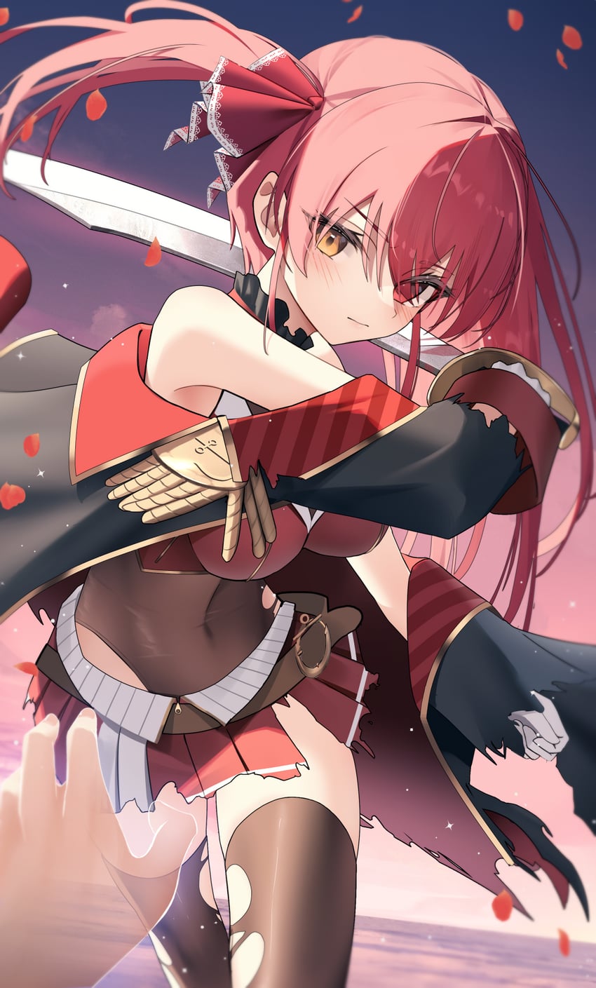 houshou marine (hololive and 1 more) drawn by thomas_8000