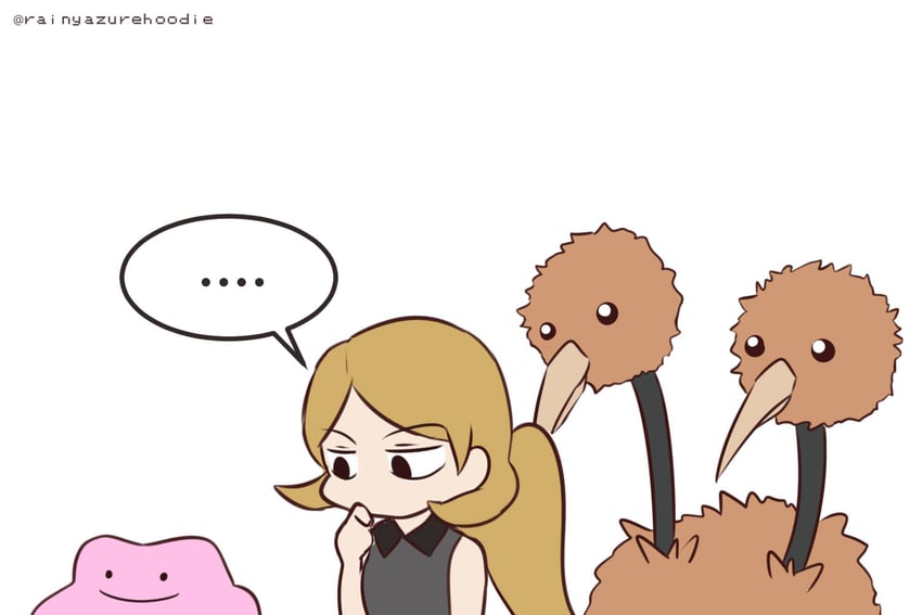serena, ditto, and doduo (pokemon and 1 more) drawn by rainyazurehoodie