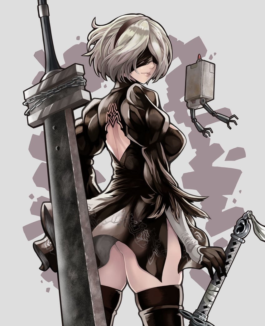2b and pod (nier and 1 more) drawn by to-ru