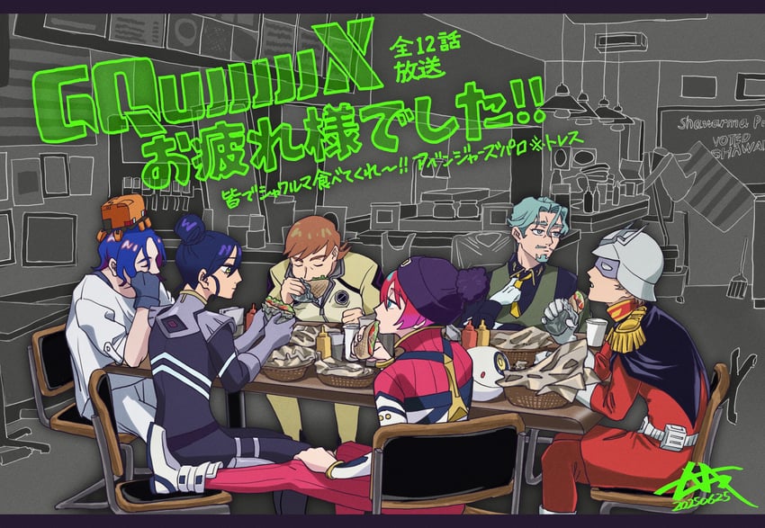 amate yuzuriha, haro, shuji ito, char aznable, nyaan, and 3 more (gundam and 5 more) drawn by xxhinoh5