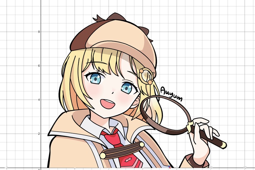 watson amelia (hololive and 1 more) drawn by auyum
