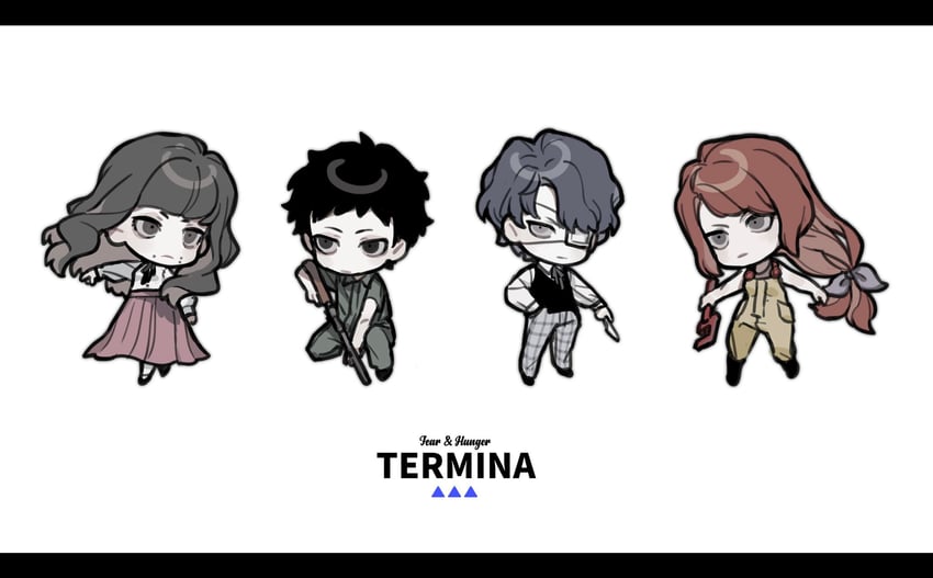 marina, levi, daan, and abella (fear & hunger and 1 more) drawn by platinum_(o0baijin0o)