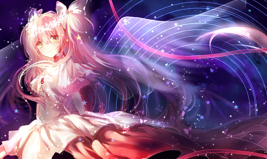 kaname madoka and ultimate madoka (mahou shoujo madoka magica) drawn by hanaka