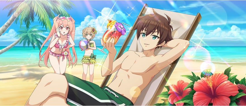 satou kazuma, erika, and cielo (kono subarashii sekai ni shukufuku wo! and 1 more)