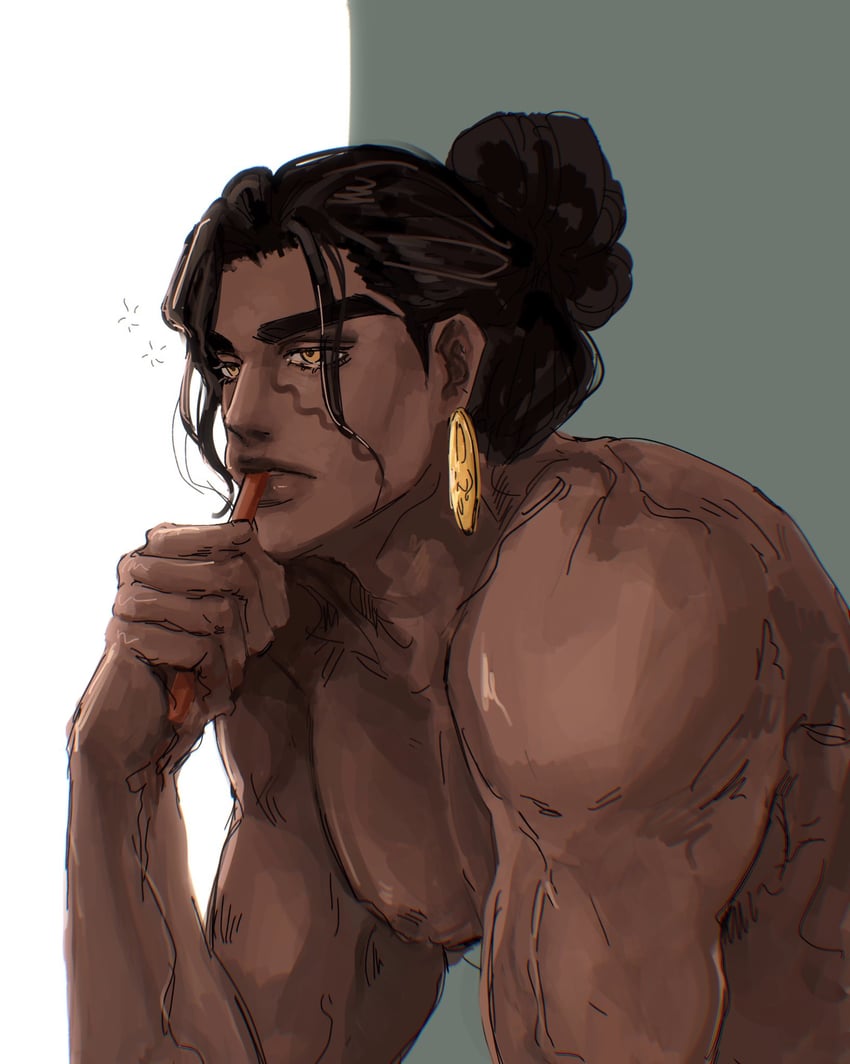 mohammed avdol (jojo no kimyou na bouken and 1 more) drawn by jettydaze
