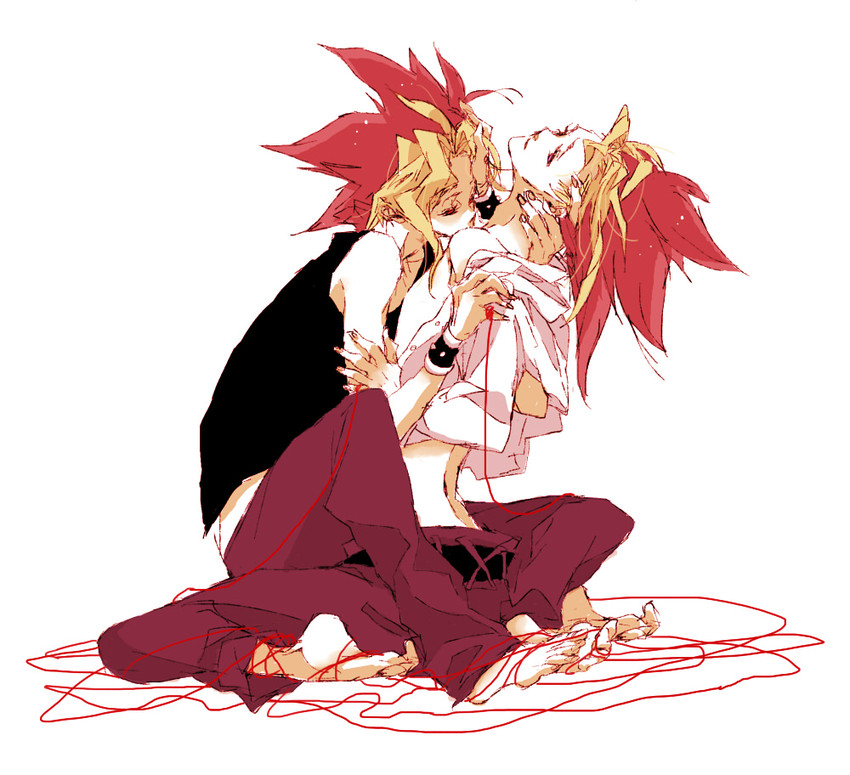 muto yugi and yami yugi (yu-gi-oh!) drawn by takinbo