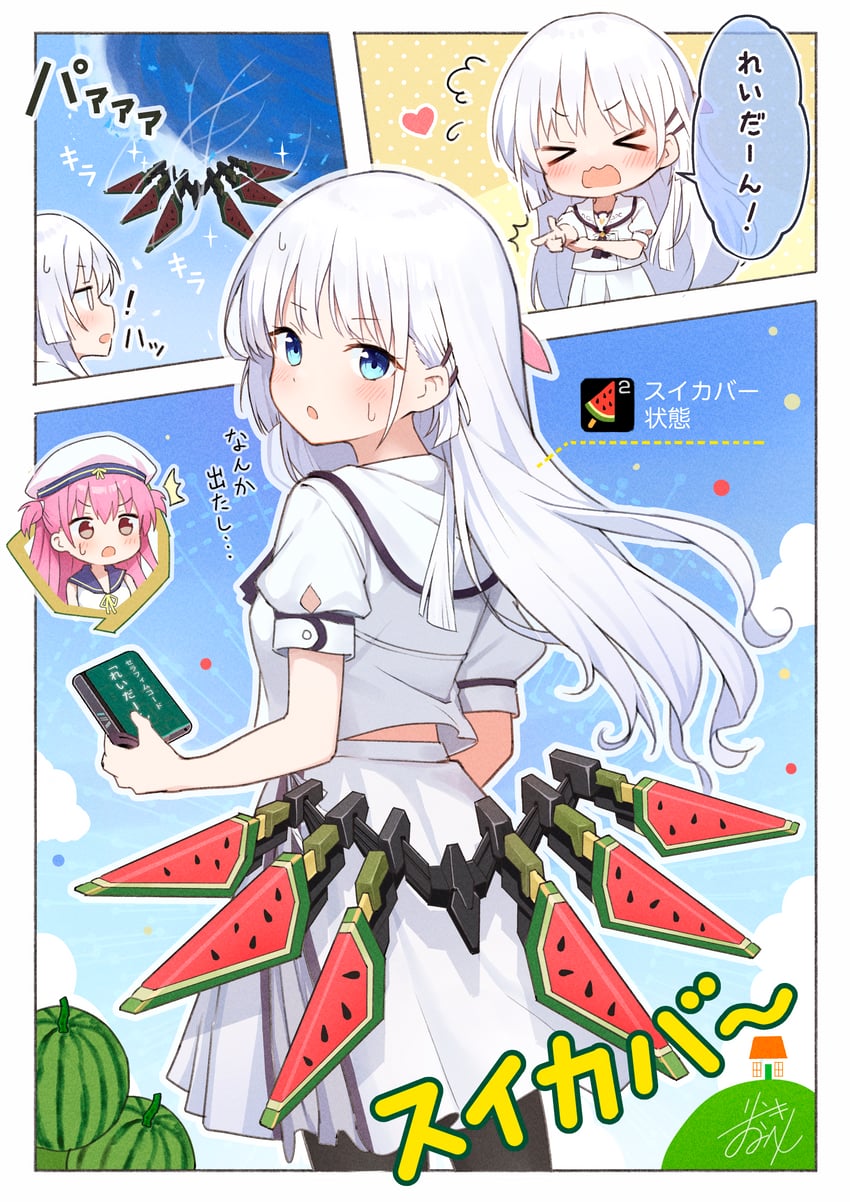 naruse shiroha and katou umi (heaven burns red and 2 more) drawn by rinki_oohen