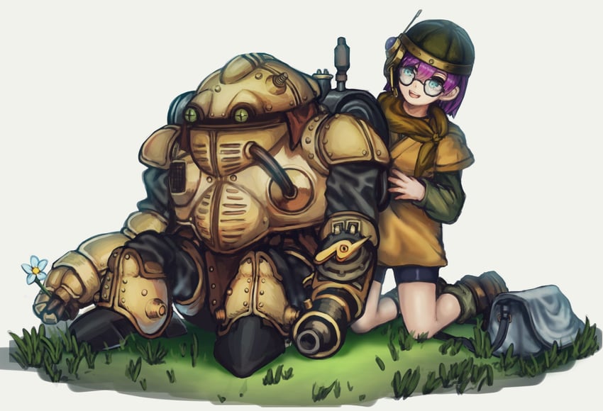 lucca ashtear and robo (chrono trigger) drawn by asukichi_(h-asumint)