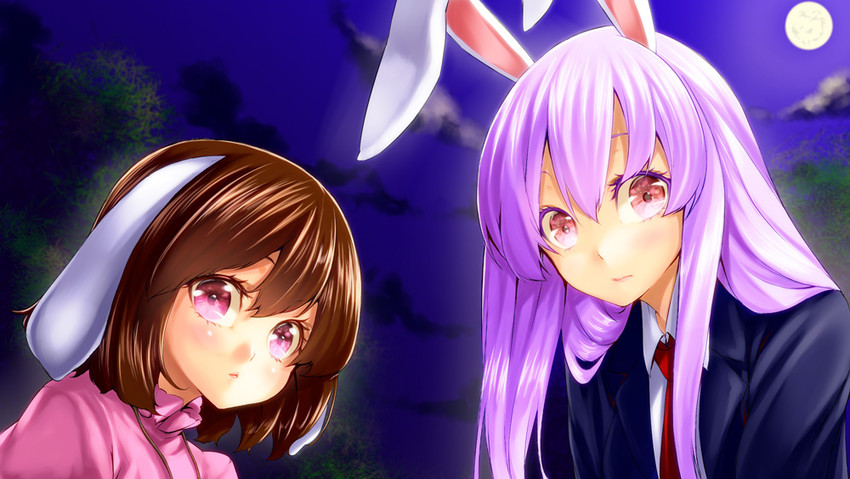 reisen udongein inaba and inaba tewi (touhou) drawn by unowen
