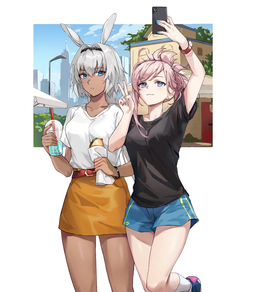 miyamoto musashi and caenis (fate and 1 more) drawn by kuza_brs