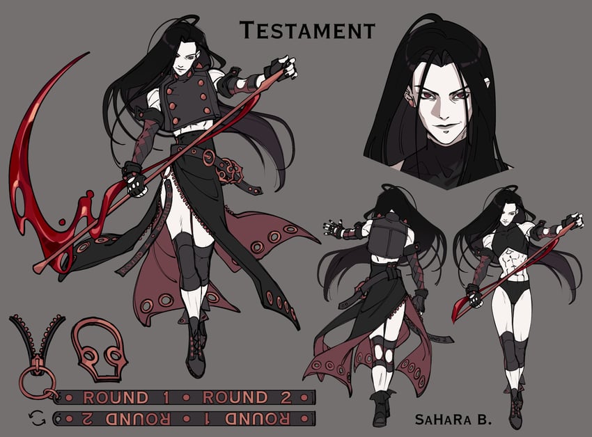 testament (guilty gear and 2 more) drawn by saharab_artist