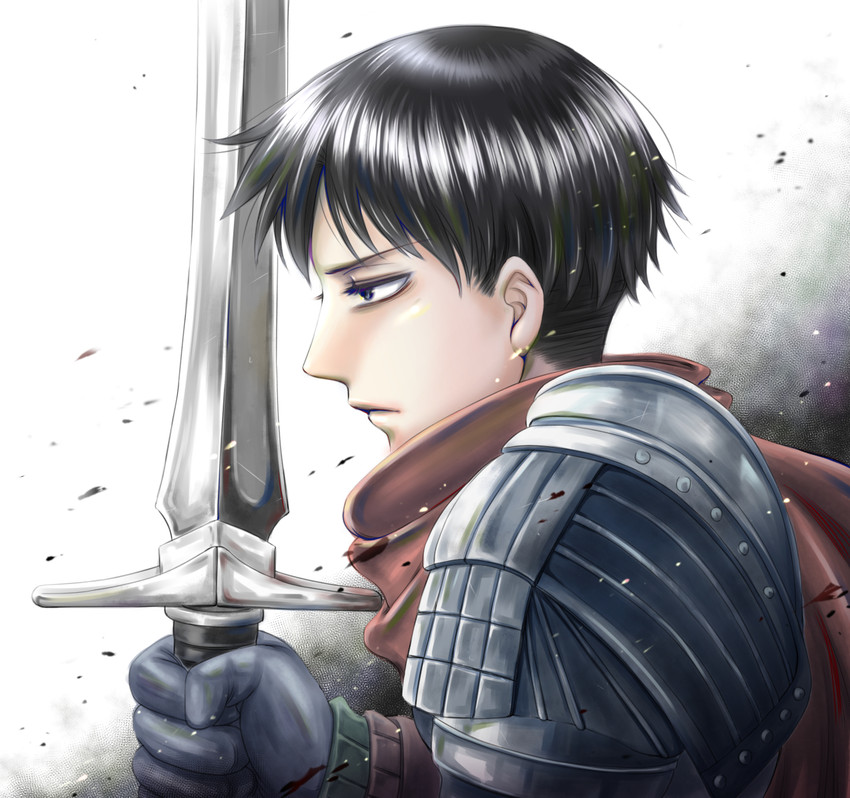 levi (shingeki no kyojin and 2 more) drawn by saya-nonico