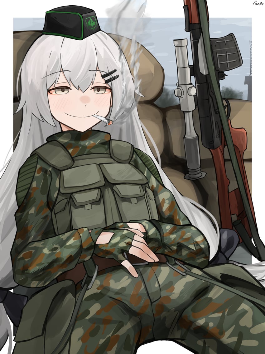 svd (girls' frontline and 1 more) drawn by gamryous