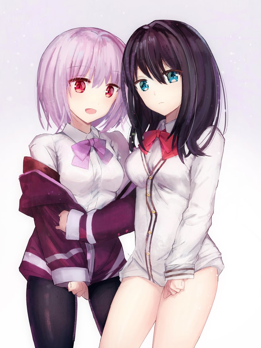 takarada rikka and shinjou akane (gridman universe and 1 more) drawn by dedeko