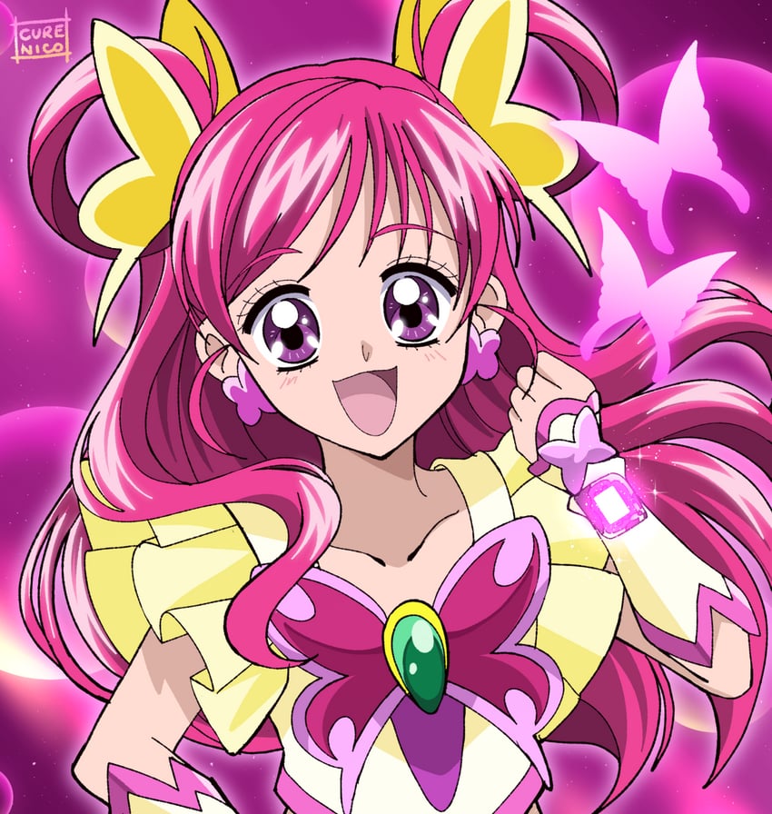 yumehara nozomi and cure dream (precure and 1 more) drawn by cure_nico