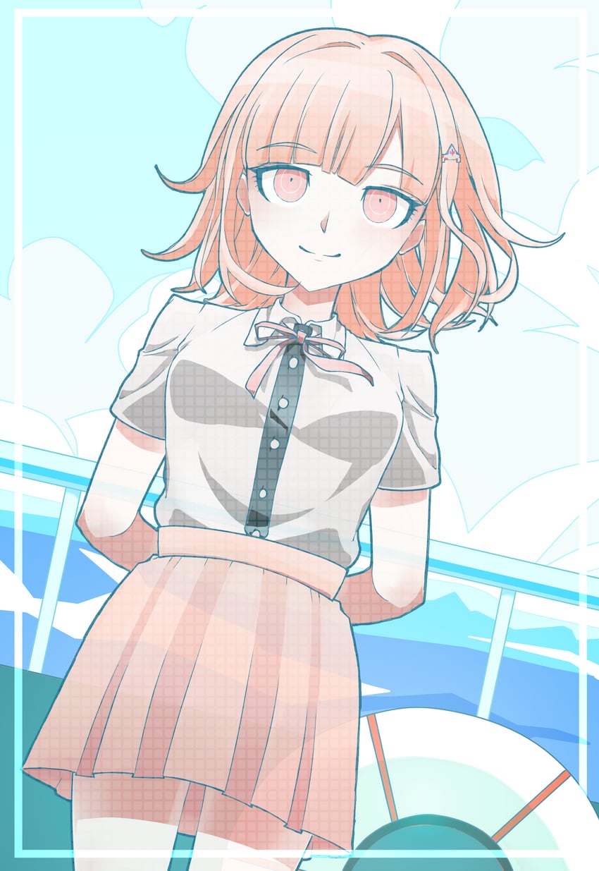 nanami chiaki (danganronpa and 2 more) drawn by kougu_jin