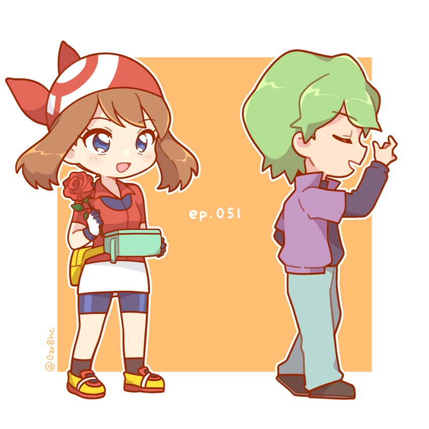 may and drew (pokemon and 1 more) drawn by 0zr8hc