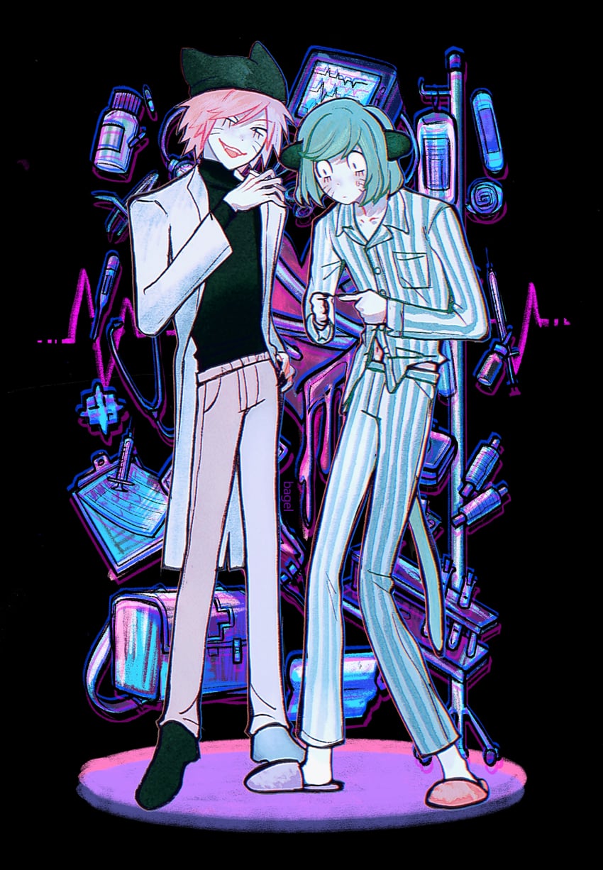 nyon and nyen (randal's friends) drawn by bagel_(xinjinjumin900341874831)