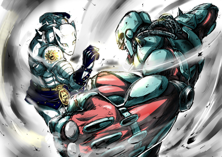 killer queen and crazy diamond (jojo no kimyou na bouken and 1 more) drawn by torichamaru