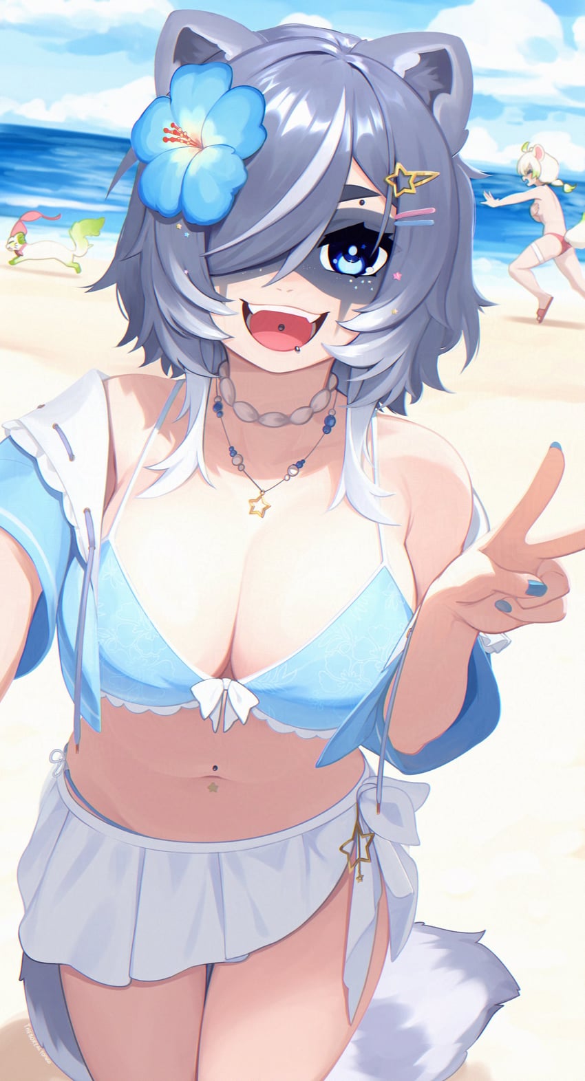 laimu, snuffy, and limon (indie virtual youtuber and 1 more) drawn by yoako