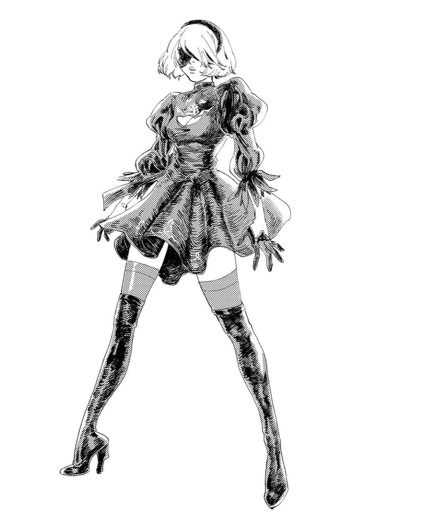 2b (nier and 1 more) drawn by leslie_hung