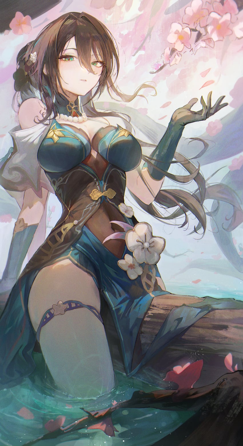 ruan mei (honkai and 1 more) drawn by yonesdraws