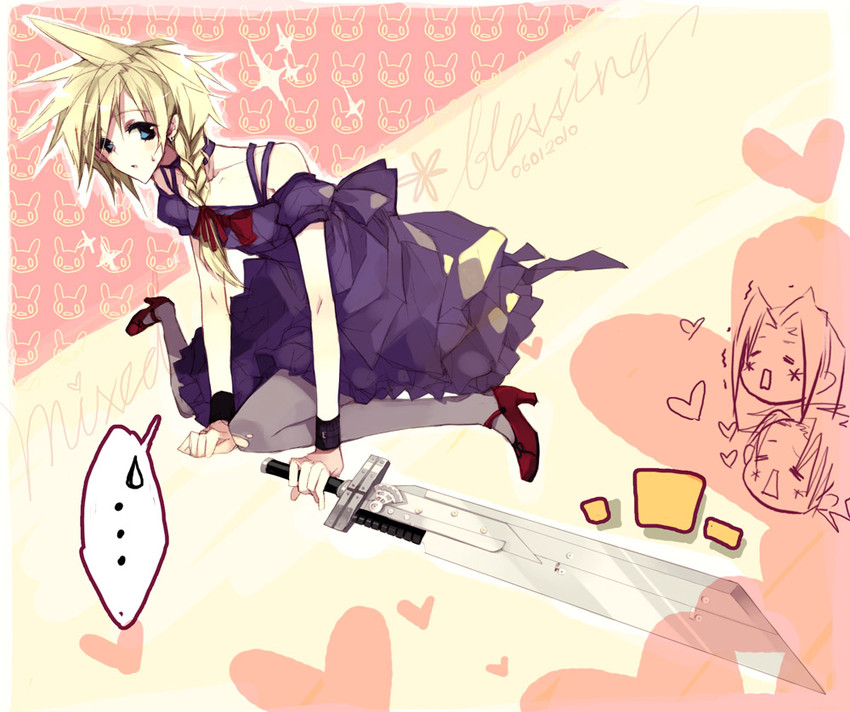 cloud strife, sephiroth, and zack fair (final fantasy and 1 more) drawn by omix